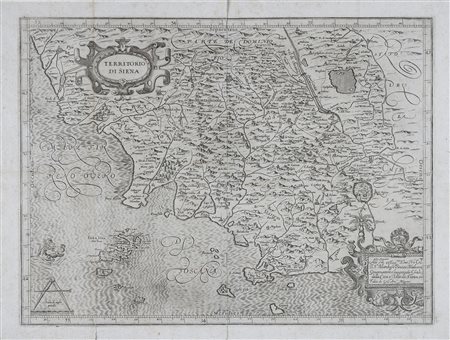 Giovanni Antonio Magini , Territorio di Siena. Bologna: 1606.