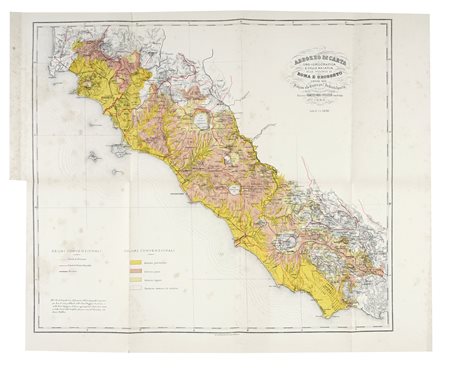 Francesco Nobili Vitelleschi , Abbozzo di carta oro-idrografica e della malaria delle Provincie di Roma e Grosseto a corredo della Relazione alla Giunta per l'Inchiesta Agraria