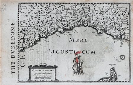Autori vari, Otto mappe della riviera di Genova. XVII-XIX secolo.