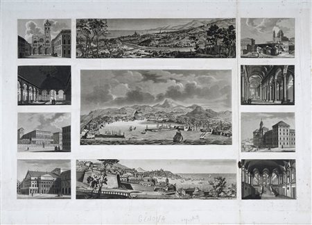 Autori vari, Lotto di 115 vedute e incisioni a tema Genova e la Liguria. XVII-XX secolo.