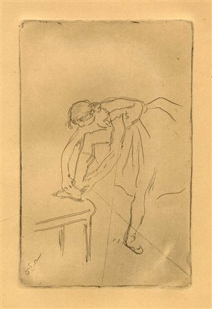 Edgar Degas, Danseuse mettant son chausson. 1892.