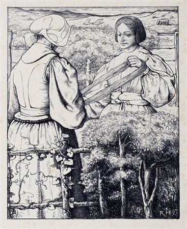 Richard Nicolaüs Roland Holst, Huizer meisjes die garen winden. 1897.