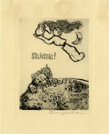 Michel Fingesten, Lotto composto di 5 ex libris. 1935-37.