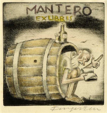 Michel Fingesten, Lotto composto di 2 ex libris. 1935.