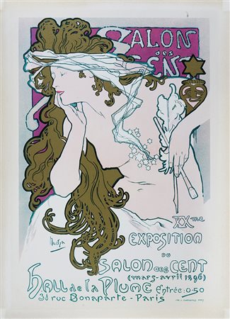 Alphonse Mucha  [da], XXme Exposition du Salon des Cent. Post 1896.