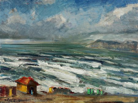 Aldo Carpi, Lotto composto di 1 dipinto e 1 disegno. 1960-1.