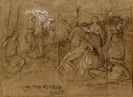 Adolfo De Carolis, Me lumen vos umbra regit. 1903 ca.