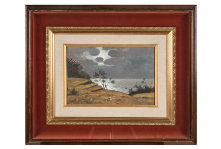 Gino Romiti, Marina al chiaro di luna. 