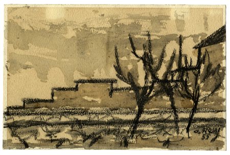 Ottone Rosai, Paesaggio toscano. 1955.