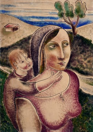 Georg Schrimpf  [attribuito a], Maternità. 