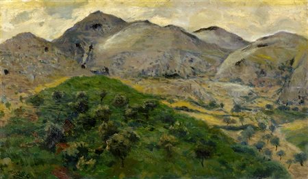 Cesare Tiratelli, Paesaggio montano. 