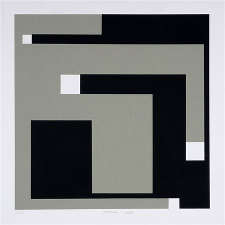 Bruno Munari, Negativo-Positivo (Grigio e Nero). 1983.