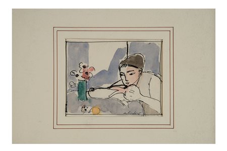 Aldo Salvadori, La ragazza e i fiori. 