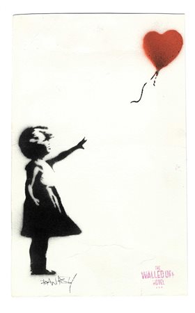 Banksy, The Walled Off Hotel. The Balloon Girl. 2017.