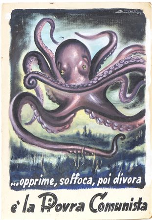 Berthelet  - Bozzetto per manifesto politico