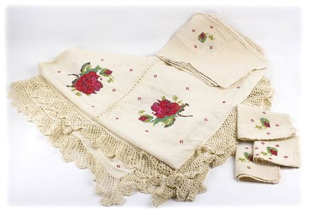 Peron, Evita  (nata María Eva Duarte Los Toldos, 7 maggio 1919 -  Buenos Aires, 26 luglio 1952) - Set da tavola