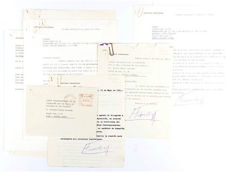 Peron, Evita  (nata María Eva Duarte Los Toldos, 7 maggio 1919 -  Buenos Aires, 26 luglio 1952) - Arturo Frondizi, documenti