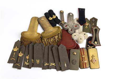 Belgio - Lotto di controspalline e spalline varie