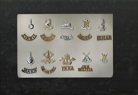 India - Lotto di 123 distintivi