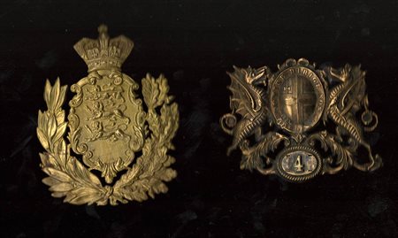 Regno Unito - Lotti di 2 fregi da shakot, epoca Vittoriana