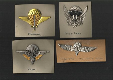 Stati Africani - Lotto di 4 brevetti da paracadutista