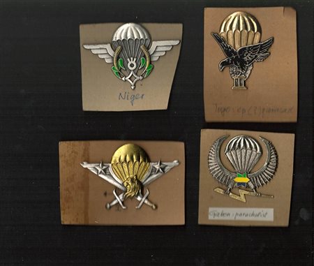 Stati Africani - Lotto di 4 brevetti da paracadutista