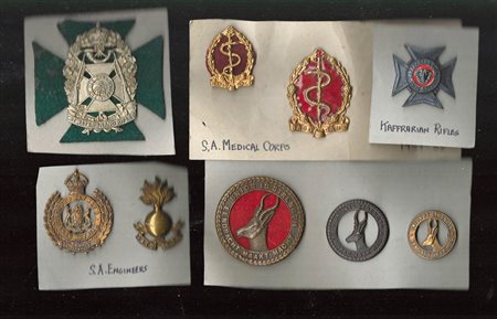 Sud Africa - Lotto di 9 distintivi