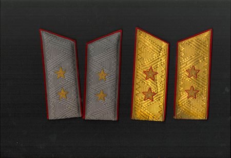 URSS - Lotto di 4 controspalline da generale