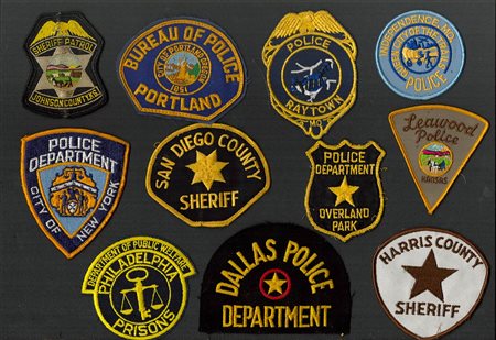 USA - Lotto di distintivi della Polizia
