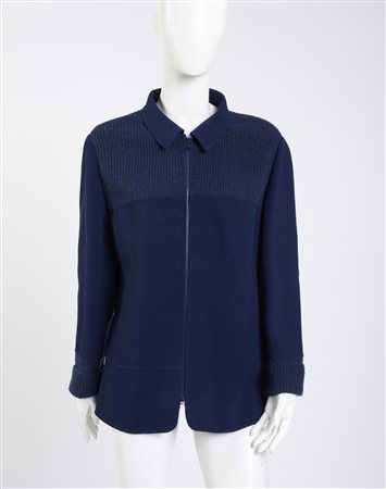 SCHON MILA   - Cardigan con zip nei toni del blu.
