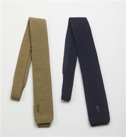 SAINT LAURENT YVES - Due cravatte.