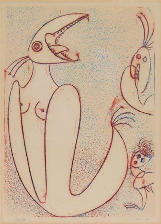 Max Ernst Da "La Saint-Charlemagne", 1976;Litografia a col., 36,5 x 26,2 cm...