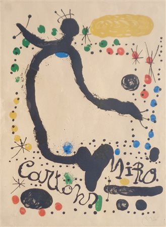 Joan Mirò (Barcellona 1893 - Palma di Maiorca 1983) Cartons, 1965;Litografia...