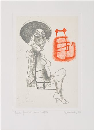 Giuseppe Guerreschi (Mailand/Milano 1929 - Nizza 1985) Figura femminile...
