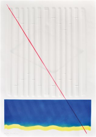 Agostino Bonalumi (Vimercate 1935 / Desio 2013) Senza titolo;Serigrafia a...