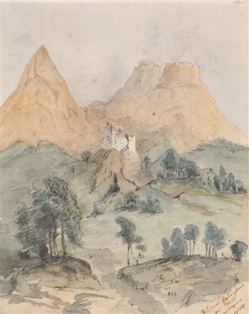 Karl Vinzenz Moser (Bozen/Bolzano 1819 - 1882) Rovina di Castelvecchio a...