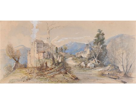 Karl Vinzenz Moser (Bozen/Bolzano 1819 - 1882) Castel Flavon presso Bolzano,...