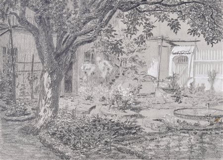 Lila Gruner (Guntramsdorf 1870 -Wien/Vienna 1950) Giardino di Castel Rundegg...