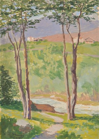 Lila Gruner (Guntramsdorf 1870 -Wien/Vienna 1950) Paesaggio meranese,...