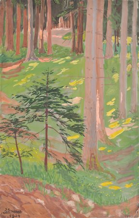 Lila Gruner (Guntramsdorf 1870 -Wien/Vienna 1950) Bosco presso la Hungerburg...