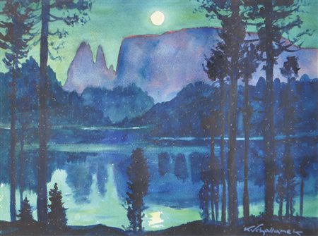 Karl Schattanek (Wien/Vienna 1890 - Innsbruck 1965) Sciliar al chiaro di...