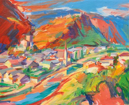 Lesley de Vries (Paraguay 1926 - Bozen/Bolzano 2012) Chiusa;Acrilico su...