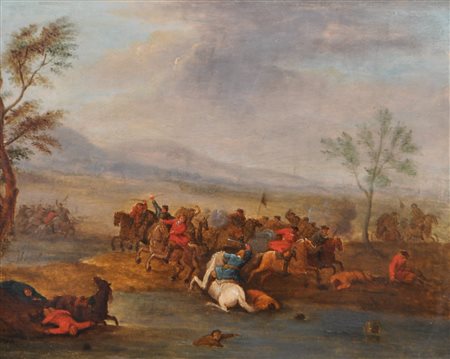 Jan Pieter van Bredael (Antwerpen/Anversa, 18. Jh./XVIII sec.) Battaglia di...