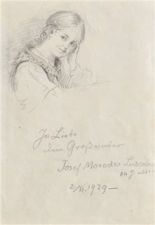 Josef Moroder Lusenberg (St. Ulrich in Gröden/Ortisei 1846 -1939) Ritratto...