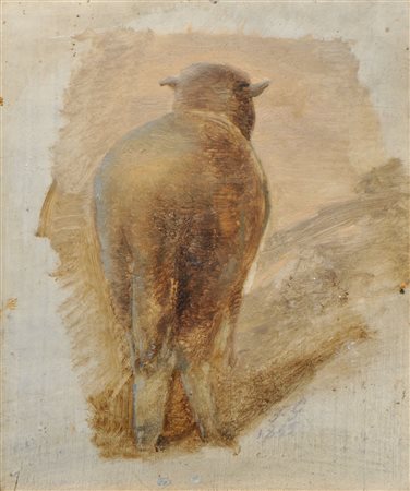 Friedrich Gauermann (Miesenbach 1807 - Wien/Vienna 1862) Pecora, 1835;Olio su...