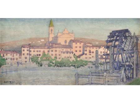 Carl Moser (Bozen/Bolzano 1873 - 1939) Parona di Valpolicella,...
