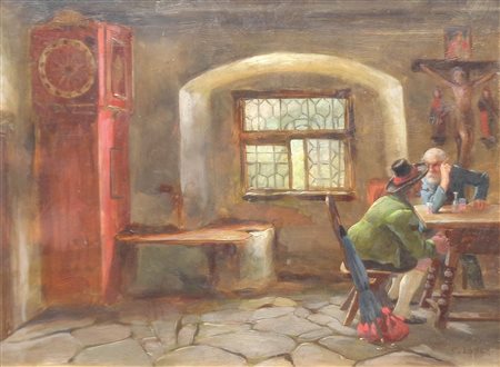 Carl Jordan (Bozen/Bolzano 1863 - Leipzig/Lipsia 1946) Stube in Alto...