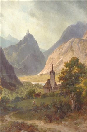 Edmund von Wörndle (Wien/Vienna 1827 - Innsbruck 1906) Rovine di castel...