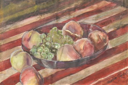 Hans Josef Weber-Tyrol (Schwaz 1874 - Meran/Merano 1957) Fruttiera su panno a...