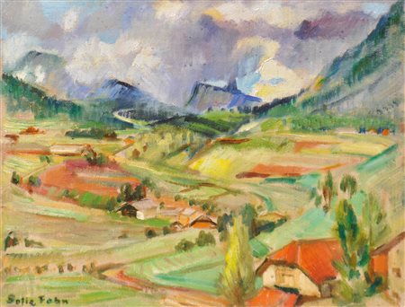 Sofie Fohn (München/Monaco di Baviera 1899 - 1990) Castelrotto con vista...